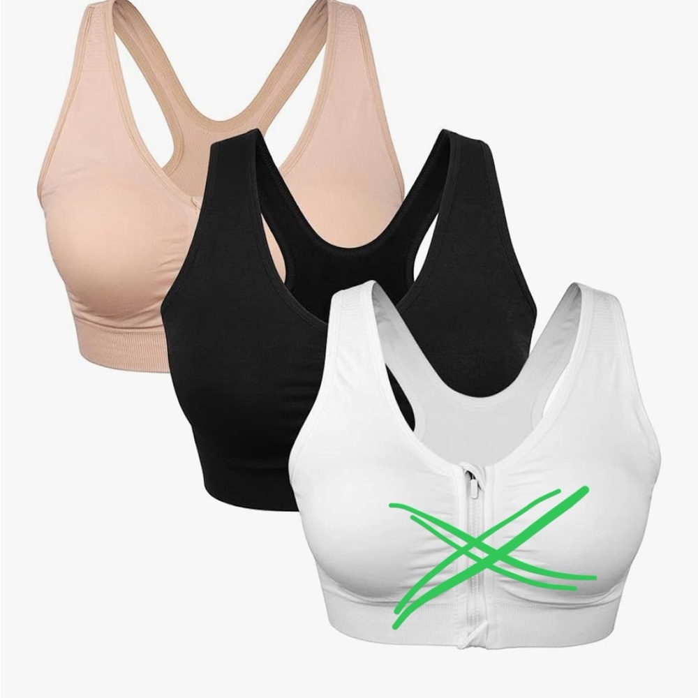 2 pc WanaYou sports bra Black and Peach colors fit sizes 30D 32B 32C 32D 34A 34B